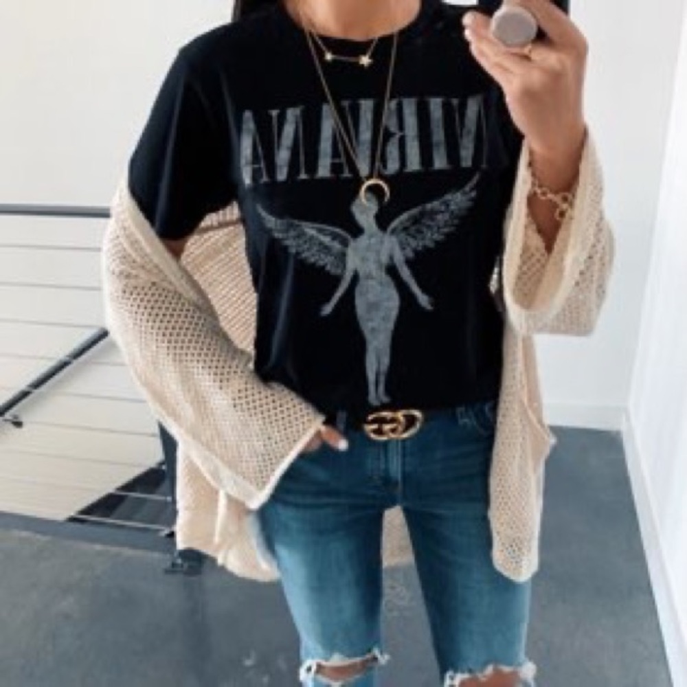 SOLD OUT Black Nirvana Vintage Concert Band Tee - Picture 1 of 4